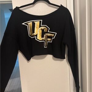 Fanatics Black and Gold UCF Graphic Crop Hoodie